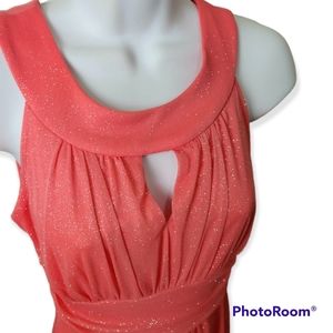 Sweet Storm  Coral With Sparkle Prom Dress Size M NWT